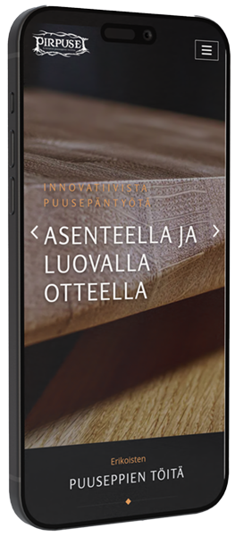 Etusivunäkymä psykoterapeutti Katja Sillmanin verkkosivuista puhelimessa.